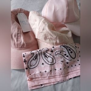 Lot of 3 hats w/bandana